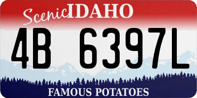 ID license plate 4B6397L