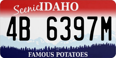 ID license plate 4B6397M