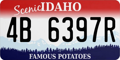 ID license plate 4B6397R
