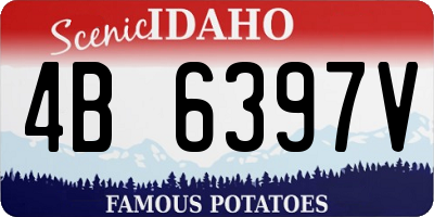 ID license plate 4B6397V