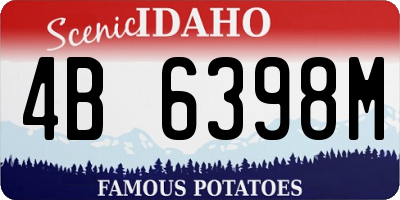 ID license plate 4B6398M