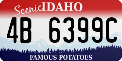 ID license plate 4B6399C