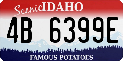 ID license plate 4B6399E