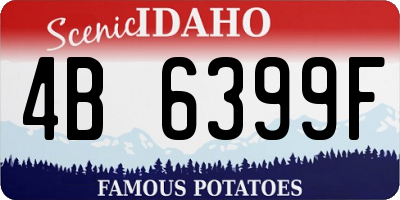 ID license plate 4B6399F
