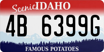 ID license plate 4B6399G