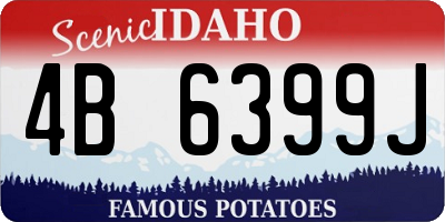 ID license plate 4B6399J