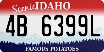 ID license plate 4B6399L