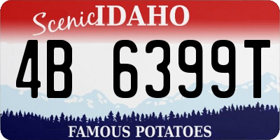 ID license plate 4B6399T