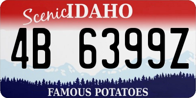 ID license plate 4B6399Z