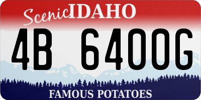 ID license plate 4B6400G