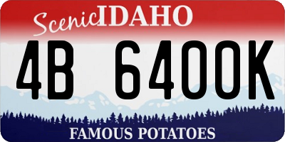 ID license plate 4B6400K