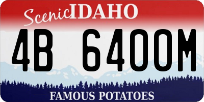 ID license plate 4B6400M