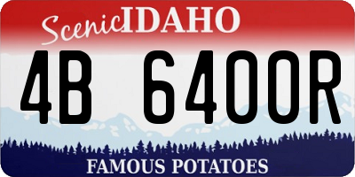 ID license plate 4B6400R