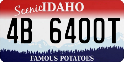 ID license plate 4B6400T