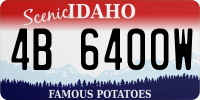 ID license plate 4B6400W