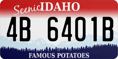 ID license plate 4B6401B