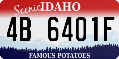 ID license plate 4B6401F