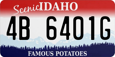 ID license plate 4B6401G