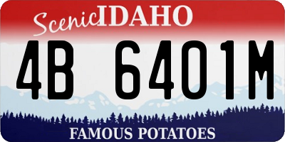 ID license plate 4B6401M