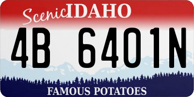 ID license plate 4B6401N