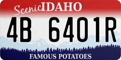 ID license plate 4B6401R