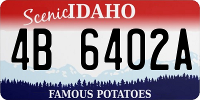 ID license plate 4B6402A