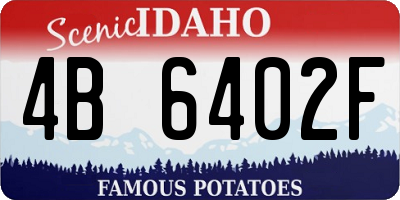 ID license plate 4B6402F