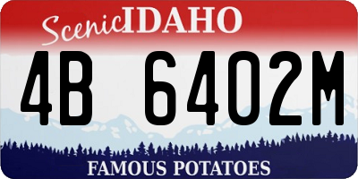 ID license plate 4B6402M