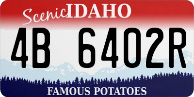 ID license plate 4B6402R