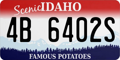 ID license plate 4B6402S