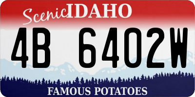 ID license plate 4B6402W