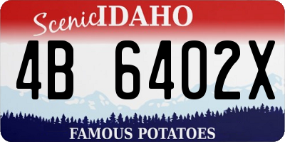 ID license plate 4B6402X