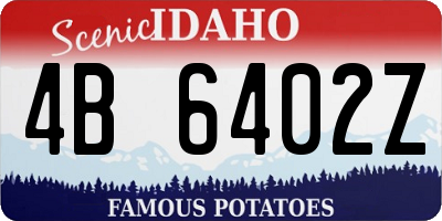 ID license plate 4B6402Z