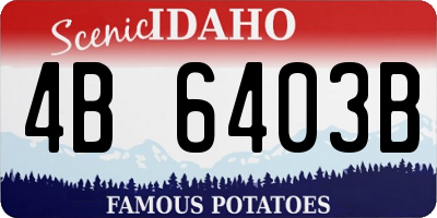 ID license plate 4B6403B