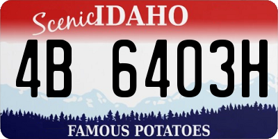 ID license plate 4B6403H