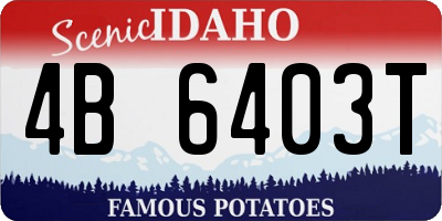 ID license plate 4B6403T