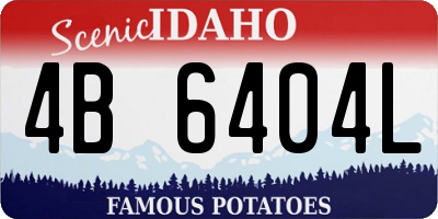 ID license plate 4B6404L