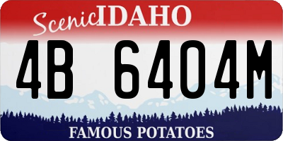 ID license plate 4B6404M