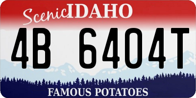 ID license plate 4B6404T