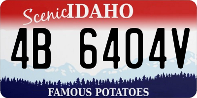 ID license plate 4B6404V