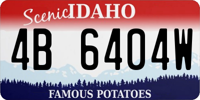 ID license plate 4B6404W