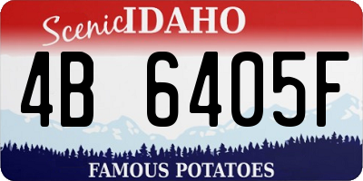 ID license plate 4B6405F