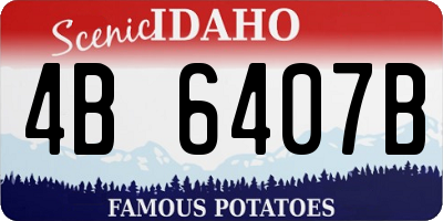 ID license plate 4B6407B