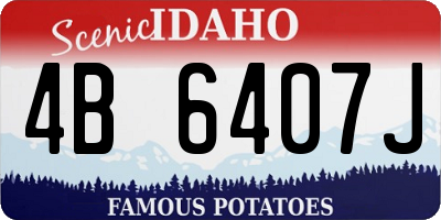 ID license plate 4B6407J