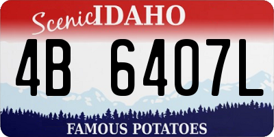 ID license plate 4B6407L