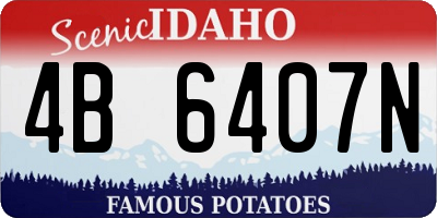 ID license plate 4B6407N