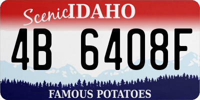 ID license plate 4B6408F