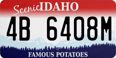 ID license plate 4B6408M