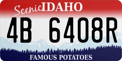 ID license plate 4B6408R