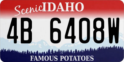 ID license plate 4B6408W
